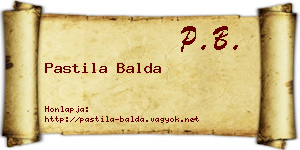 Pastila Balda névjegykártya